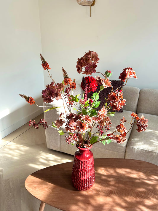 Zijden boeket Burgundy